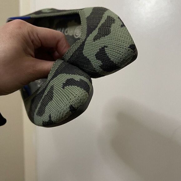 Rothy's The Point Olive Camo Womens Green Flats Pointed Toe Shoes 6.5 - Picture 3 of 6